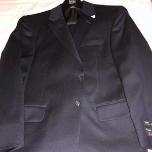 Jo Bank Navy Tropical Wool 2 Button Suit